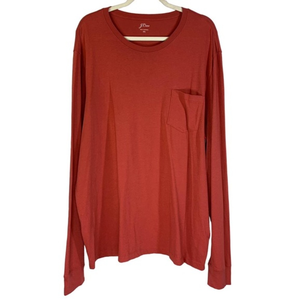 J. CREW Orange‎ Cotton Long Sleeve T-Shirt NWT